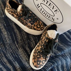 Steve Madden leopard platform sneakers